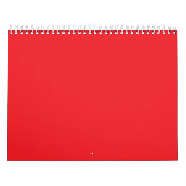 A red square enclosed by a thin white border, crea calendar (Cover)