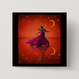 A Red Waltz 15 Cm Square Badge