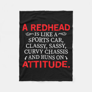 A Redhead Is Like A Srts Car Cly Sy Curvy Chis  Fleece Blanket
