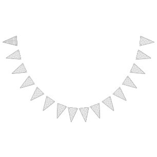 A refined black and white floral motif, highlighti bunting