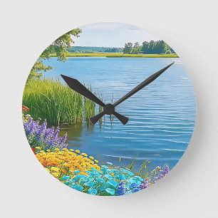 A Refreshing Melody 031 Round Clock
