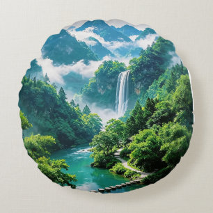 A Refreshing Melody 033 Round Cushion