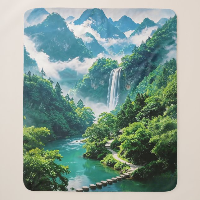 A Refreshing Melody 033 Sherpa Blanket (Front)