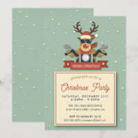 A reindeer wearing sunglasses riding motorcycle