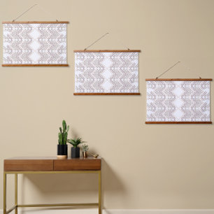 A repeating geometric pattern with diamond shapes  hanging tapestry