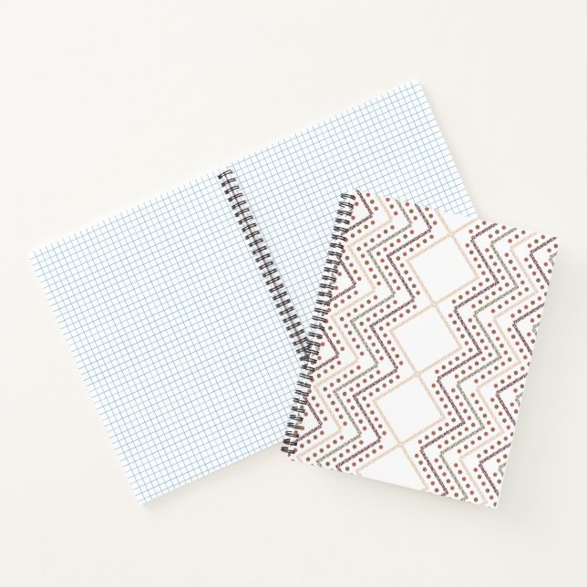 A repeating geometric pattern with diamond shapes  notebook (Inside)