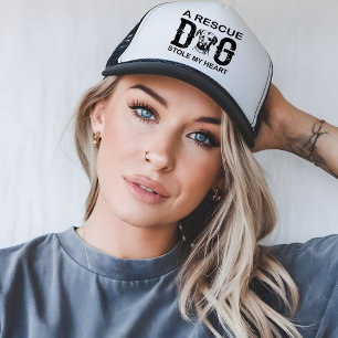 A rescue Dog Steal My Heart Dog Lover Design Trucker Hat