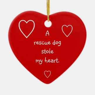 A rescue dog stole my heart ornament