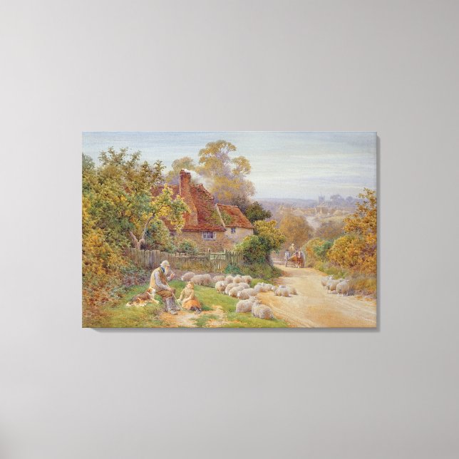 A Rest by the Way Canvas Print (Front)