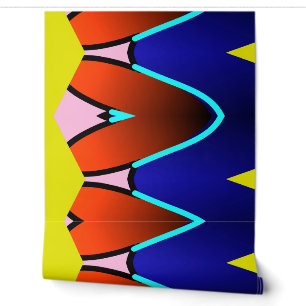 A retro abstract multicolor "Ratti_Creative_Arts" Wallpaper
