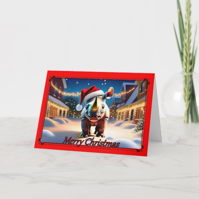 A Rhino-mite Christmas Card (Front)