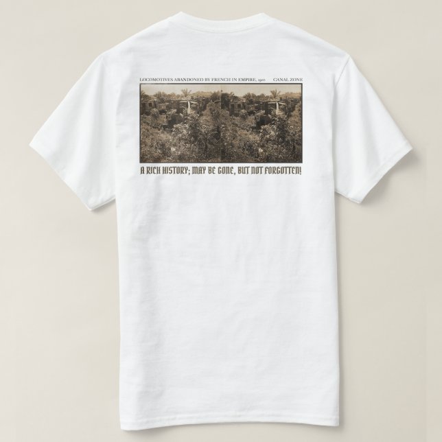 A Rich History, French Trains Abandoned T-Shirt (Design Back)