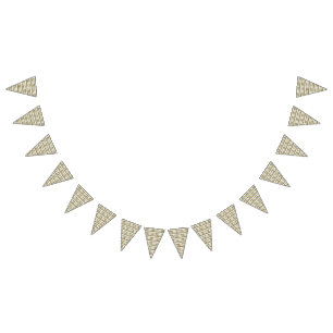 A richly coloured rug features a symmetrical geome bunting