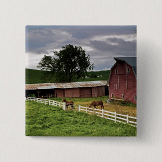 A ride through the farm country of Palouse 4 15 Cm Square Badge