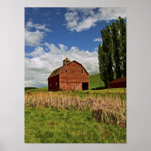 A ride through the farm country of Palouse Poster