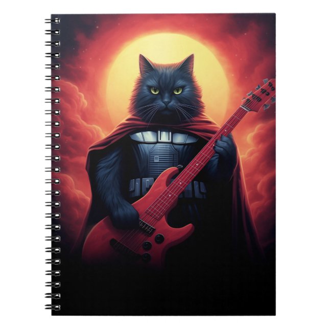 A Riff that Shakes the Cosmos | Galactic Cat Lord Notebook (Front)