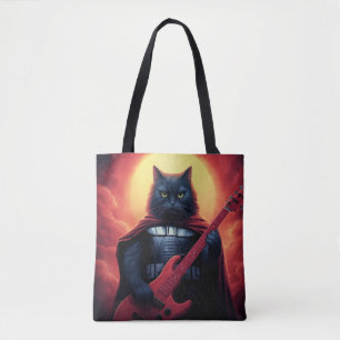 A Riff that Shakes the Cosmos Galactic Cat Lord Tote Bag