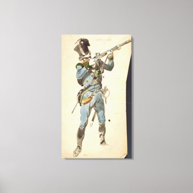 A Rifleman of the Austrian Jaegers Canvas Print (Front)