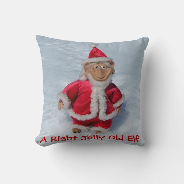 A Right Jolly Old Elf Cushion (Front)