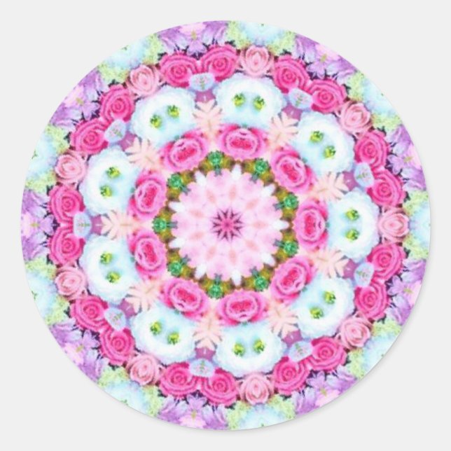 A riot of pastel flowers sticker (Front)