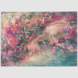A river of colours girl tissue paper