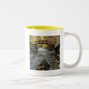 A River Running Through American Fork Canyon Two-Tone Coffee Mug