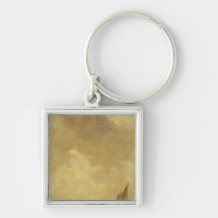 A River Scene, with Fishermen Laying a Net, 1638 Key Ring