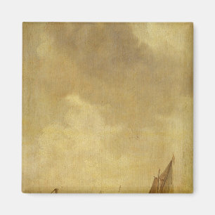 A River Scene, with Fishermen Laying a Net, 1638 Magnet