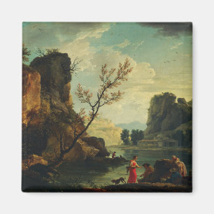 A River with Fishermen by Joseph Vernet  Magnet