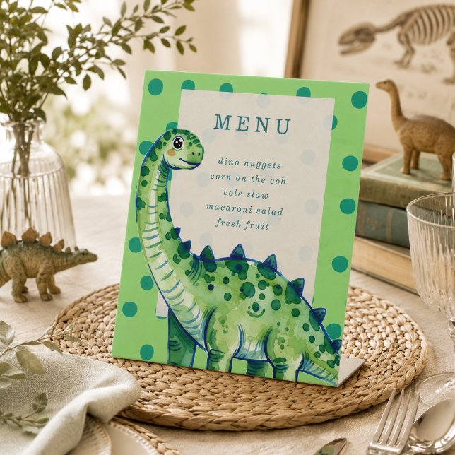 A Roaring First Birthday Dinosaur Menu Sign (A Roaring First Birthday Dinosaur Menu Sign)
