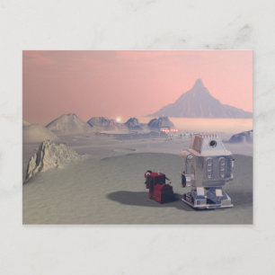 A Robot and His Dog 2 Postcard