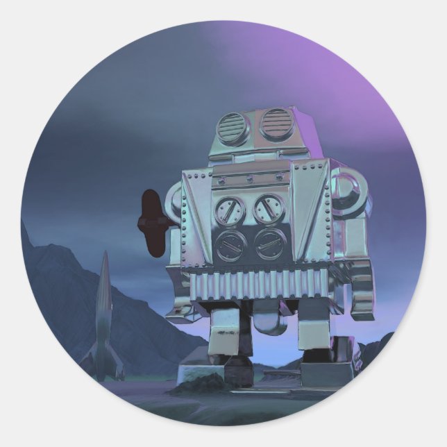 A Robot Moon Walker Sticker (Front)