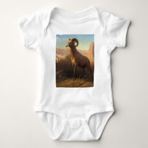 a rocky mountain sheep, Bierstadt Albert Baby Bodysuit