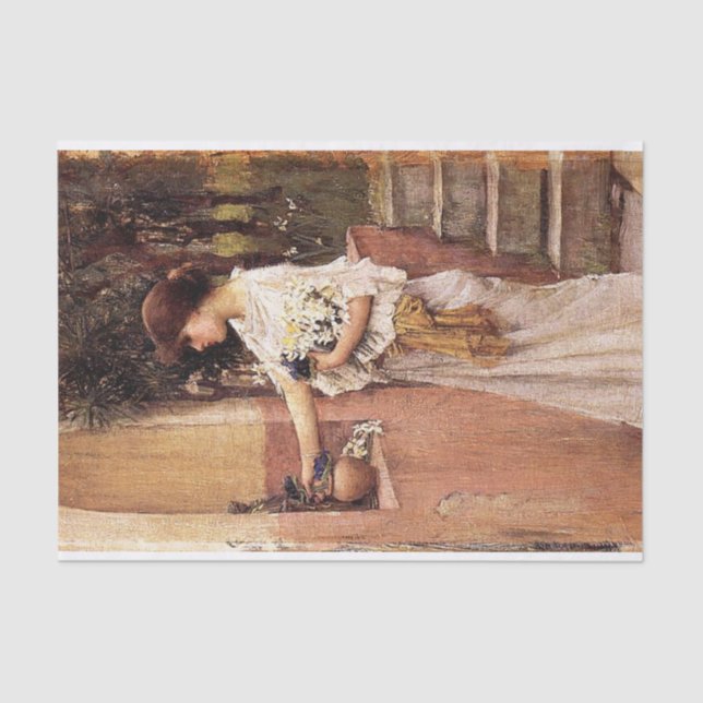 A Roman Offering by John William Waterhouse, 1890 Tissue Paper (Front)