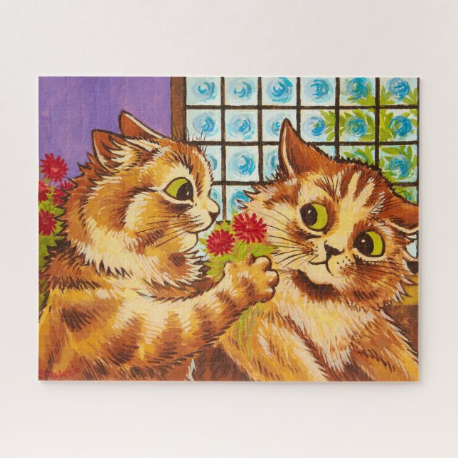 A Romantic Gesture by Louis Wain Jigsaw Puzzle (Horizontal)