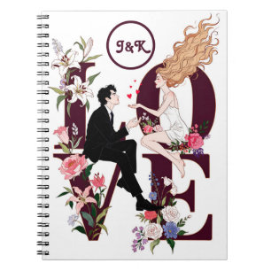 A romantic personalized Valentine’s Day Notebook