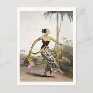 A Ronggeng or Dancing Girl, plate 21 from Vol. I o Postcard