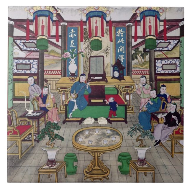 A Room in the House of Mr. Kong, a Peking Merchant Tile (Front)