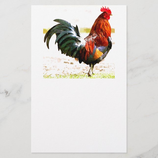 A Rooster Stationery (Front)