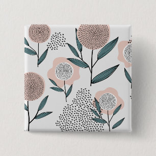 A rose 15 cm square badge
