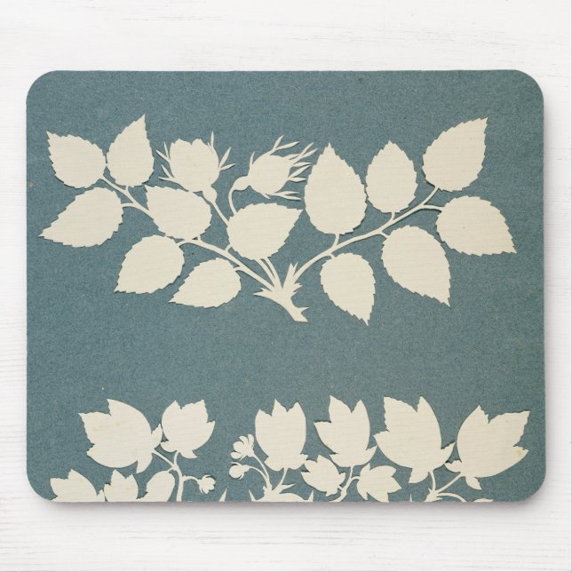 A Rose Branch and Jasmin Branch Mouse Pad (Front)