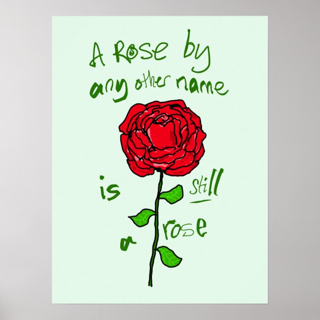 A Rose By Any Other Name is Still a Rose Poster (Front)