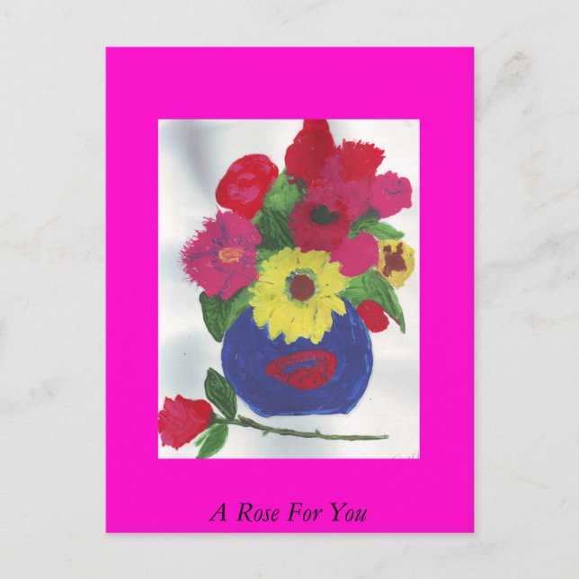 A Rose For You Postcard (Front)