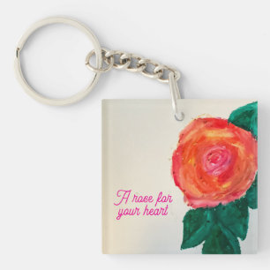 A Rose For Your Heart Key Ring