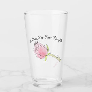 A Rose For Your Thoughts Glass