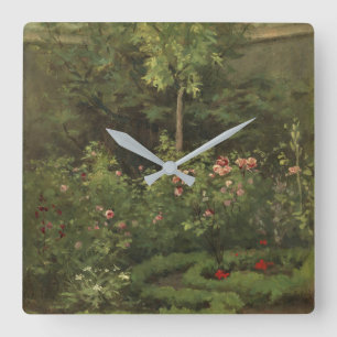 A Rose Garden Square Wall Clock
