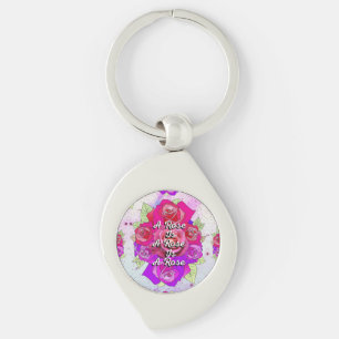 A Rose is a Rose is a Rose Key Ring