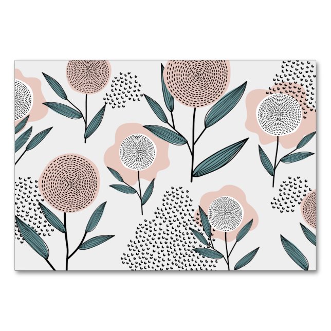 A rose table number (Front)