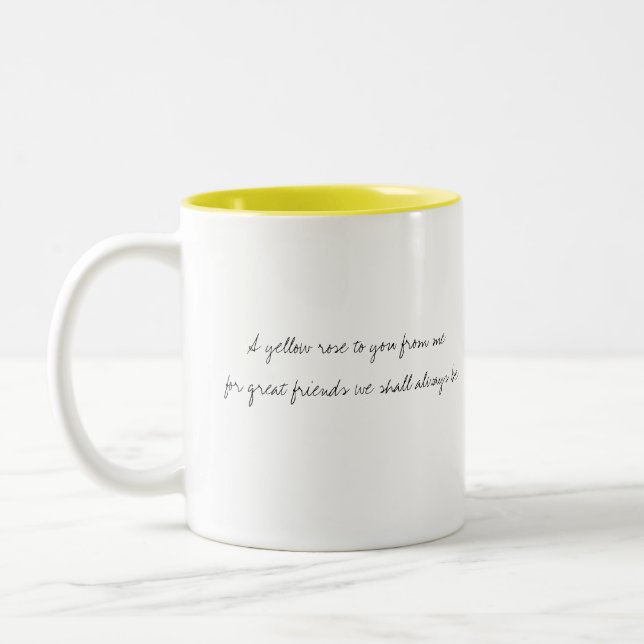 A Rose To You From Me - Two-Tone Coffee Mug (Left)