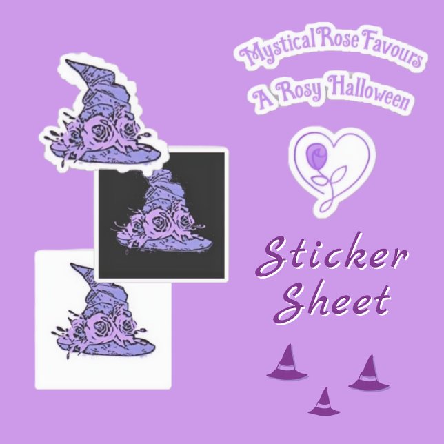 A Rosy Halloween Stickers (A Rosy Halloween Vinyl Stickers Poster)